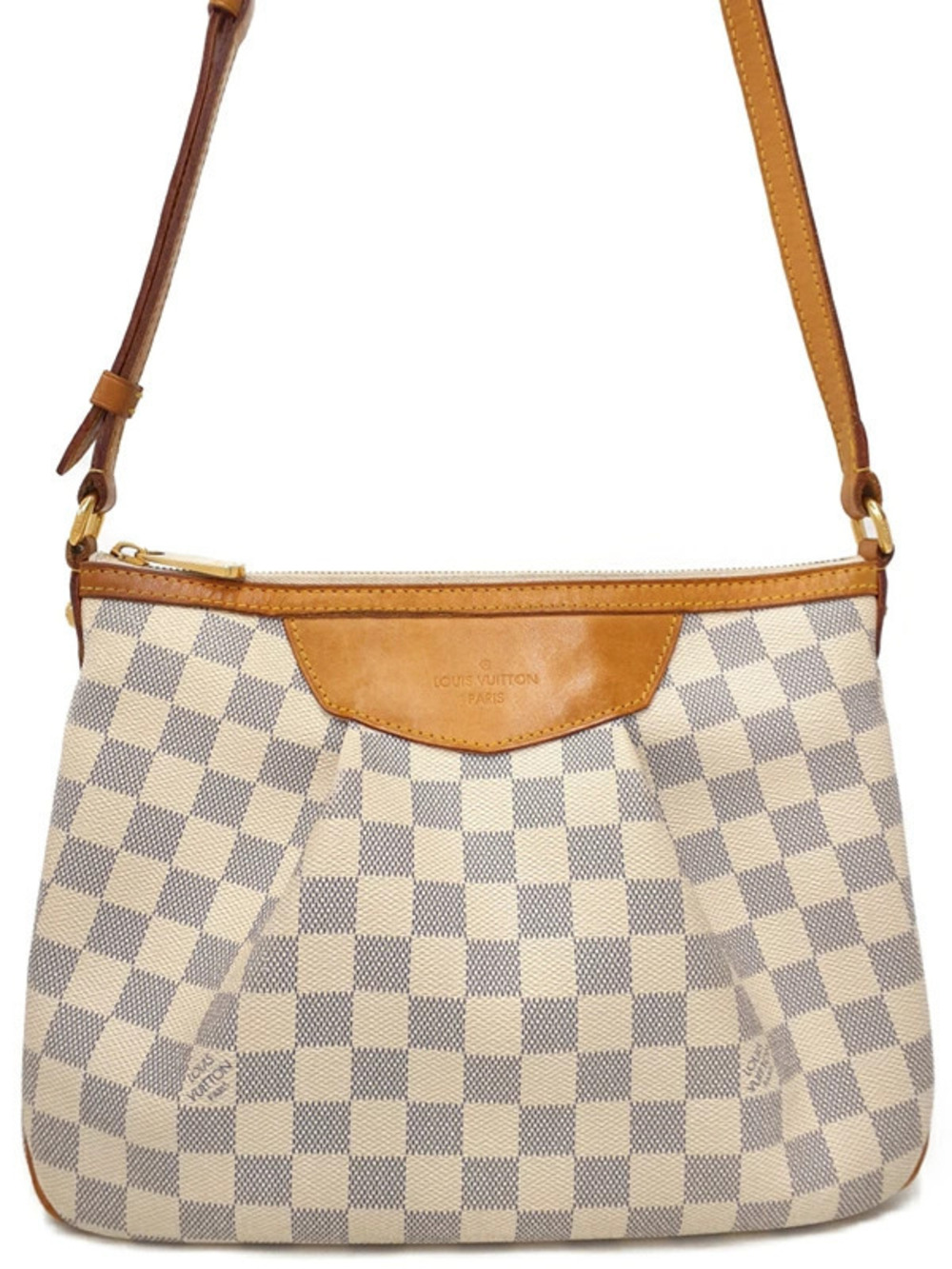Louis Vuitton Damier Azur White Siracusa Shoulder Bag
